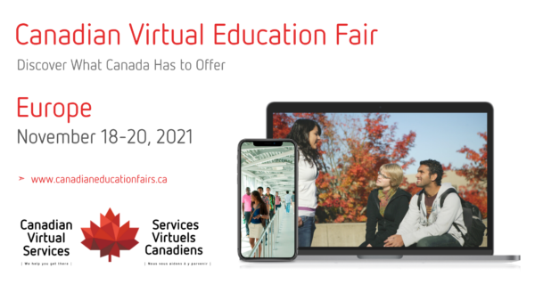 Frais d'inscritpion - Salon Virtuel de l'éducation au Canada - Europe Francophone